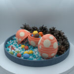 Dekorativno jajce z navojem - marelično - slika 4