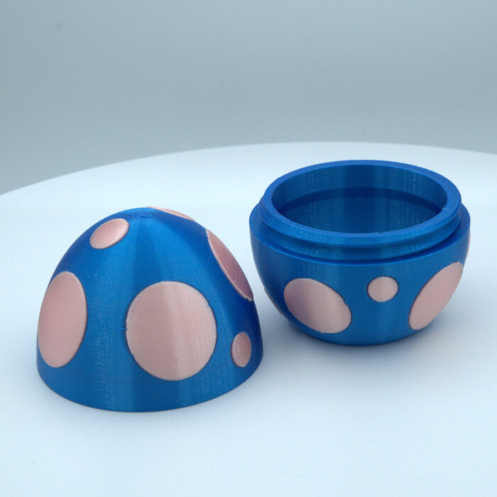 Dekorativno jajce z navojem - moder - slika 2